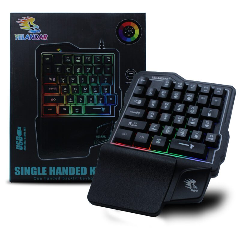 Teclado Gaming de Una Mano con Retroiluminación K7
