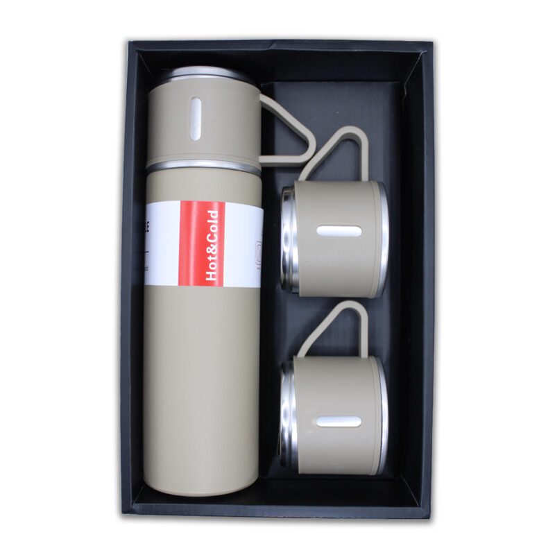 Termo de Acero Inoxidable con Tazas para Viaje de 500mL BT301 - Imagen 3