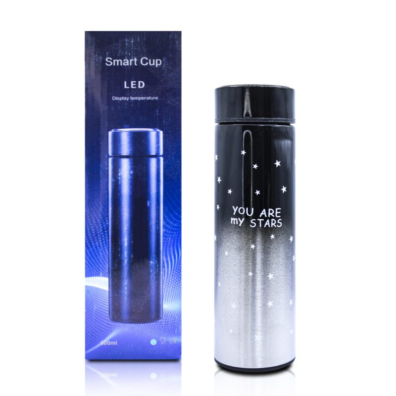 Termo de Acero Inoxidable de 500ml con Infusor y Medidor de Temperatura BWBH605