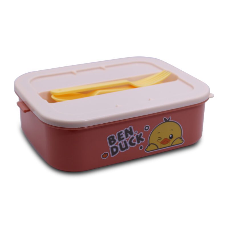 Tupper, Contenedor para Lunch, Bento de 2 Niveles con Tres Contenedores y Cubiertos YUDA16117 - Imagen 10
