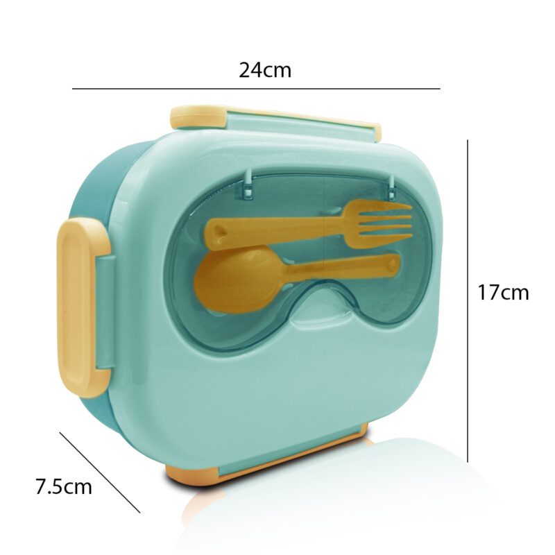 Tupper, Contenedor para Lunch Rectangular con Tres Divisores y Cubiertos YUDA16288 - Imagen 6