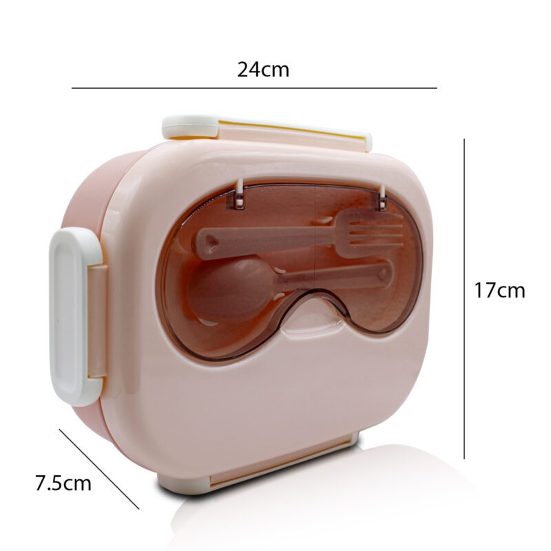 Tupper, Contenedor para Lunch Rectangular con Tres Divisores y Cubiertos YUDA16288 - Imagen 12