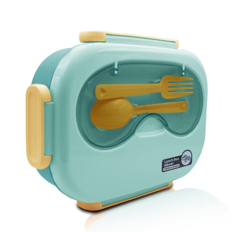 Tupper, Contenedor para Lunch Rectangular con Tres Divisores, Contenedor para Sopa y Cubiertos YUDA16289 - Imagen 13