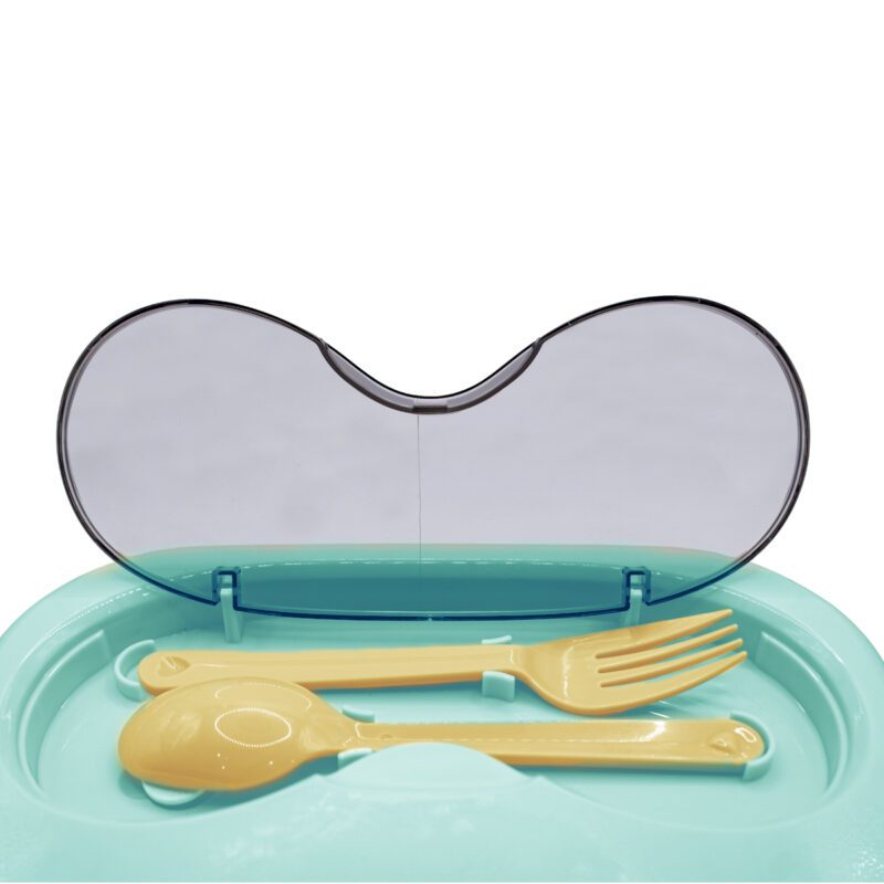 Tupper, Contenedor para Lunch Rectangular con Tres Divisores, Contenedor para Sopa y Cubiertos YUDA16289 - Imagen 18