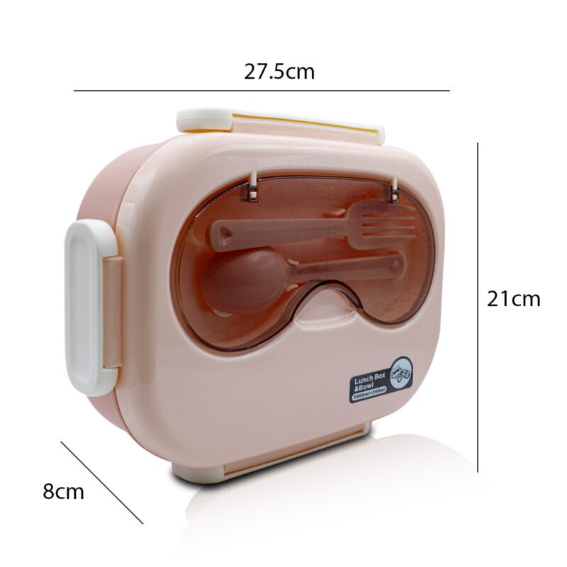 Tupper, Contenedor para Lunch Rectangular con Tres Divisores, Contenedor para Sopa y Cubiertos YUDA16289 - Imagen 10