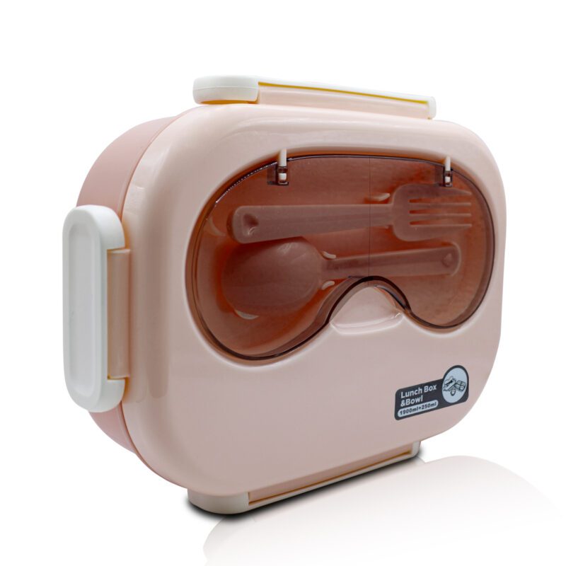 Tupper, Contenedor para Lunch Rectangular con Tres Divisores, Contenedor para Sopa y Cubiertos YUDA16289 - Imagen 9
