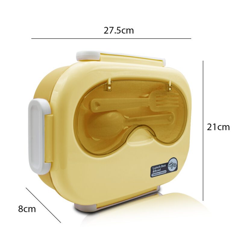 Tupper, Contenedor para Lunch Rectangular con Tres Divisores, Contenedor para Sopa y Cubiertos YUDA16289 - Imagen 6
