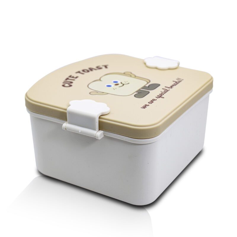 Tupper, Contenedor para Lunch en forma de Sandwich con Tres Divisores y Cubiertos YUDA16310 - Imagen 3