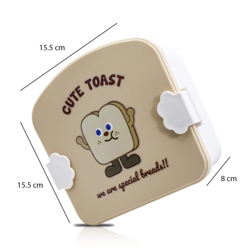 Tupper, Contenedor para Lunch en forma de Sandwich con Tres Divisores y Cubiertos YUDA16310 - Imagen 5
