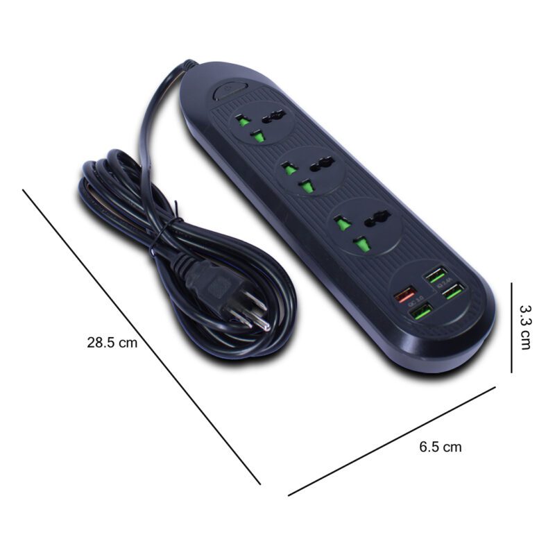 Multicontacto de 4 Entradas y 4 Puertos USB Carga Rápida ARCP03 - Imagen 5