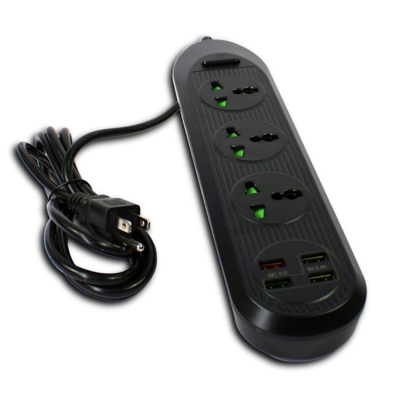 Multicontacto de 4 Entradas y 4 Puertos USB Carga Rápida ARCP03 - Imagen 3