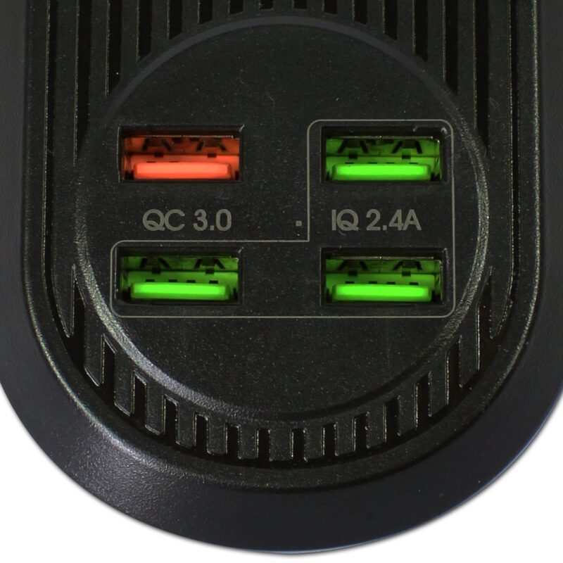 Multicontacto de 4 Entradas y 4 Puertos USB Carga Rápida ARCP03 - Imagen 4