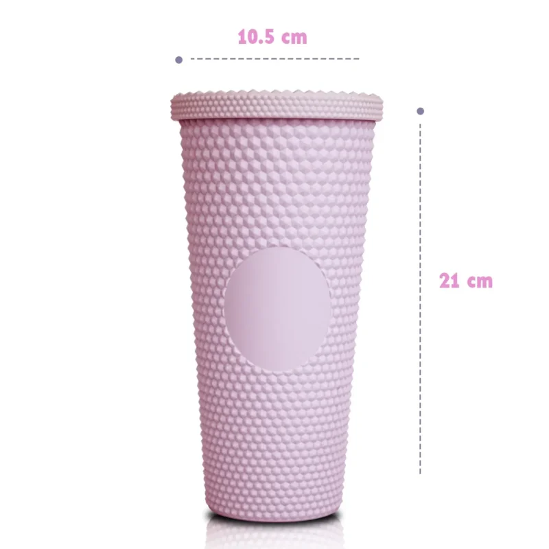 Vaso Texturizado con Tapa y Popote para Smoothies Tipo Starbucks 710 ml BWB1780 - Imagen 17