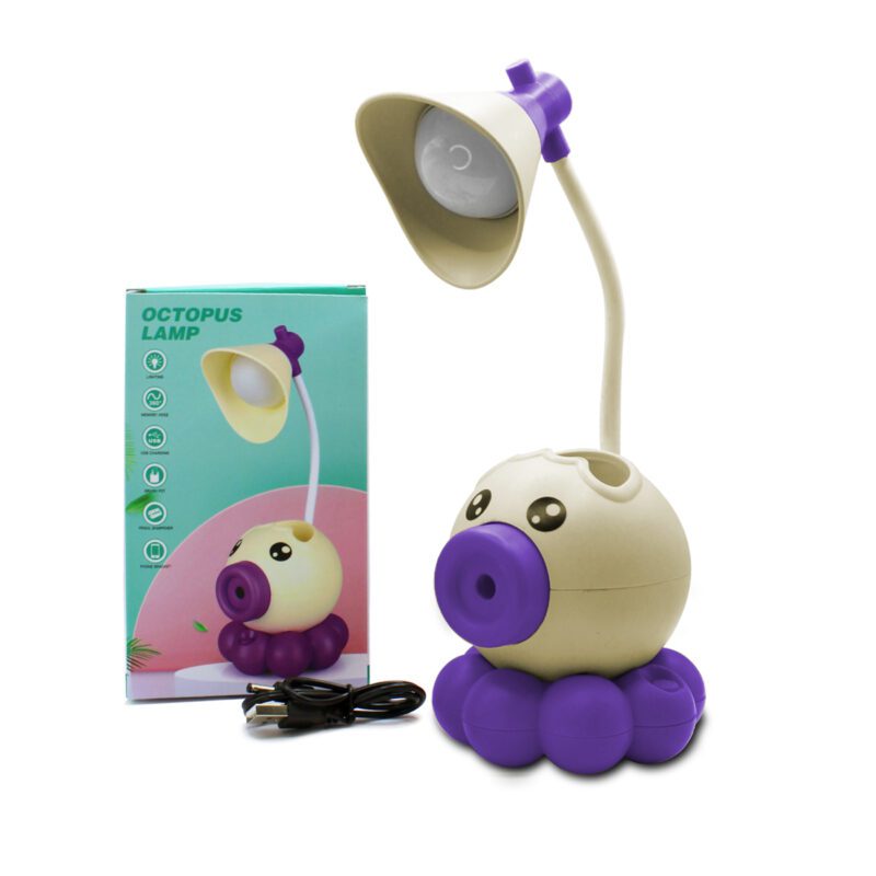 Lámpara Recargable de Escritorio con Sacapuntas y Figura de Pulpo LED1224 - Imagen 13