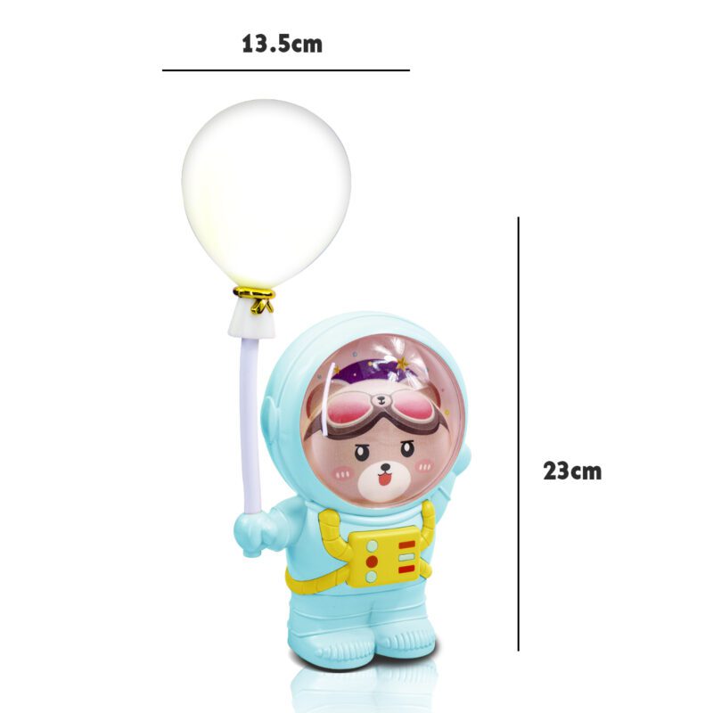 Lámpara LED de Escritorio Recargable con Sacapuntas y Figura de Animal Astronauta LED1203 - Imagen 14