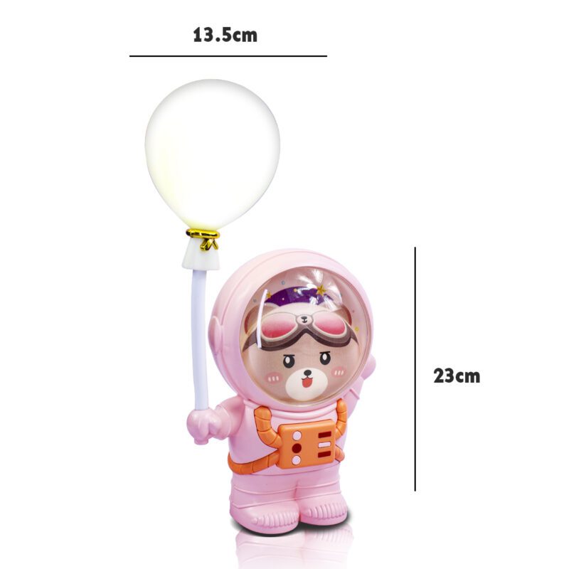 Lámpara LED de Escritorio Recargable con Sacapuntas y Figura de Animal Astronauta LED1203 - Imagen 18
