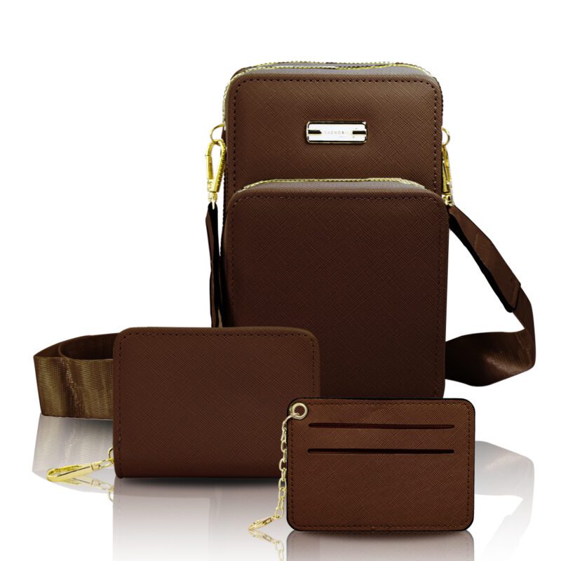 Combo de Bolsa Crossbody, Monedero y Tarjetero GRENOBIL D3981- - Imagen 2
