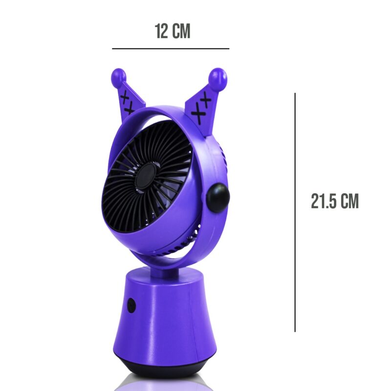 Mini Ventilador Sanrio De Escritorio Recargable Con Oregitas Kawaii - Imagen 3