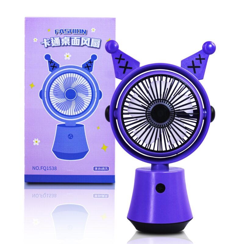 Mini Ventilador Sanrio De Escritorio Recargable Con Oregitas Kawaii - Imagen 5