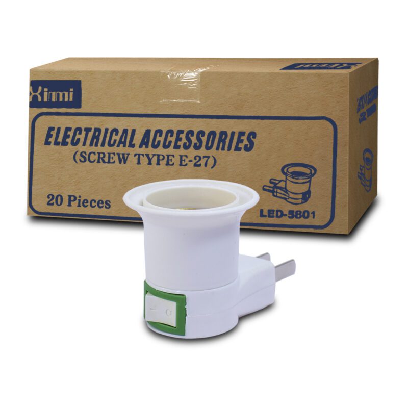 E27 enchufe de luz LED a convertidor adaptador de enchufe tipo EE. UU. para bombilla con interruptor 110-240V - Imagen 4