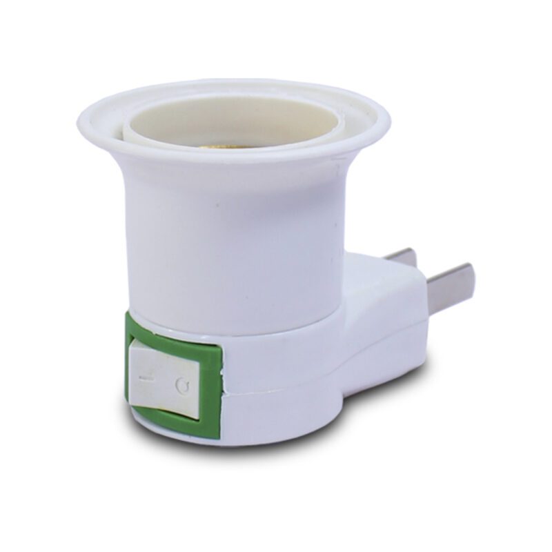 E27 enchufe de luz LED a convertidor adaptador de enchufe tipo EE. UU. para bombilla con interruptor 110-240V
