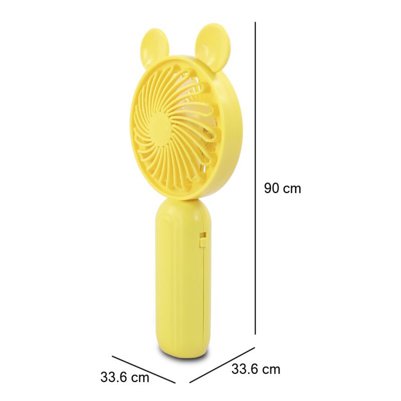 Mini ventilador de mano Ventilador portátil para acampar o practicar deportes Ventilador de mesa de escritorio personal, con orejas - Imagen 5