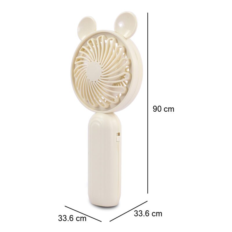 Mini ventilador de mano Ventilador portátil para acampar o practicar deportes Ventilador de mesa de escritorio personal, con orejas - Imagen 19