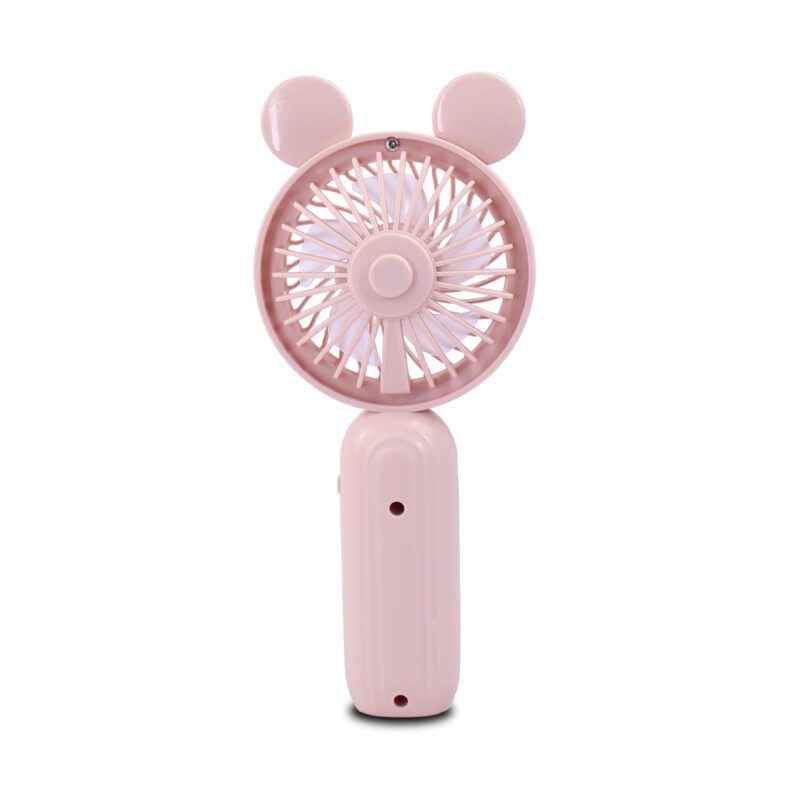Mini ventilador de mano Ventilador portátil para acampar o practicar deportes Ventilador de mesa de escritorio personal, con orejas - Imagen 13