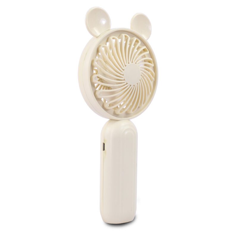 Mini ventilador de mano Ventilador portátil para acampar o practicar deportes Ventilador de mesa de escritorio personal, con orejas - Imagen 16
