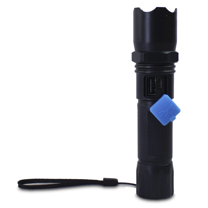 Linterna de Mano Recargable USB, Alcance de Hasta 200 Metros DT915 - Imagen 4
