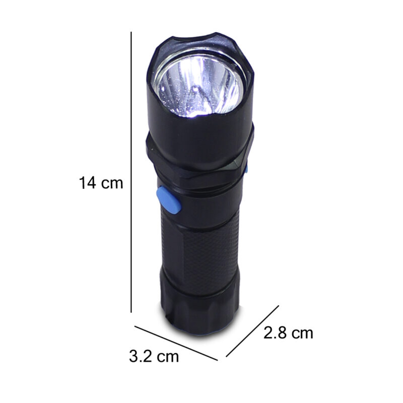 Linterna de Mano Recargable USB, Alcance de Hasta 200 Metros DT915 - Imagen 7